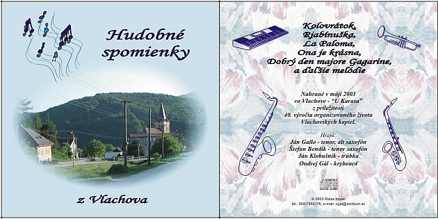 Obal CD "Hudobne spomienky z Vlachova"